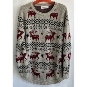 Shineflow Women's Reindeer Sweater XL Acrylic/Wool Blend?